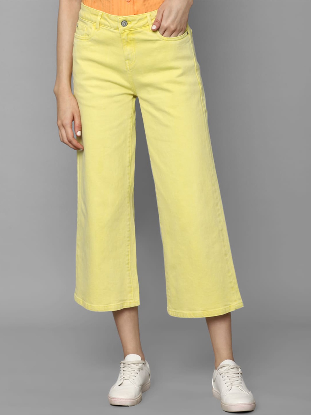 

Allen Solly Woman Mid-Rise Clean Look Jeans, Yellow