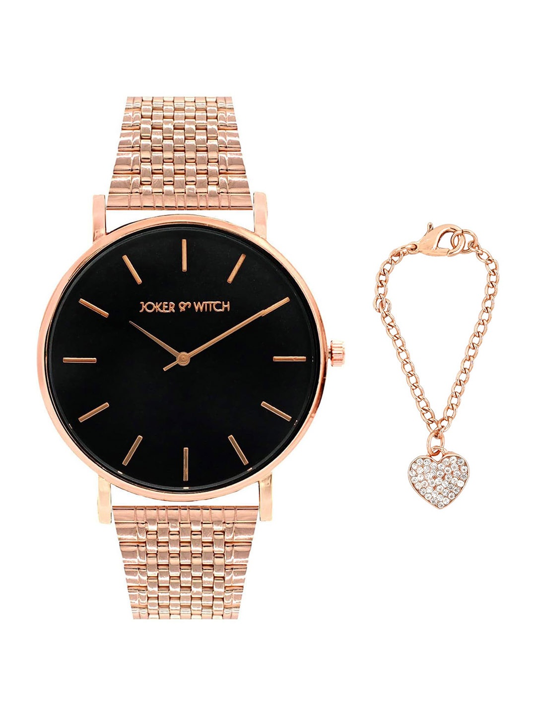 

JOKER & WITCH Women Watch Gift Set, Black