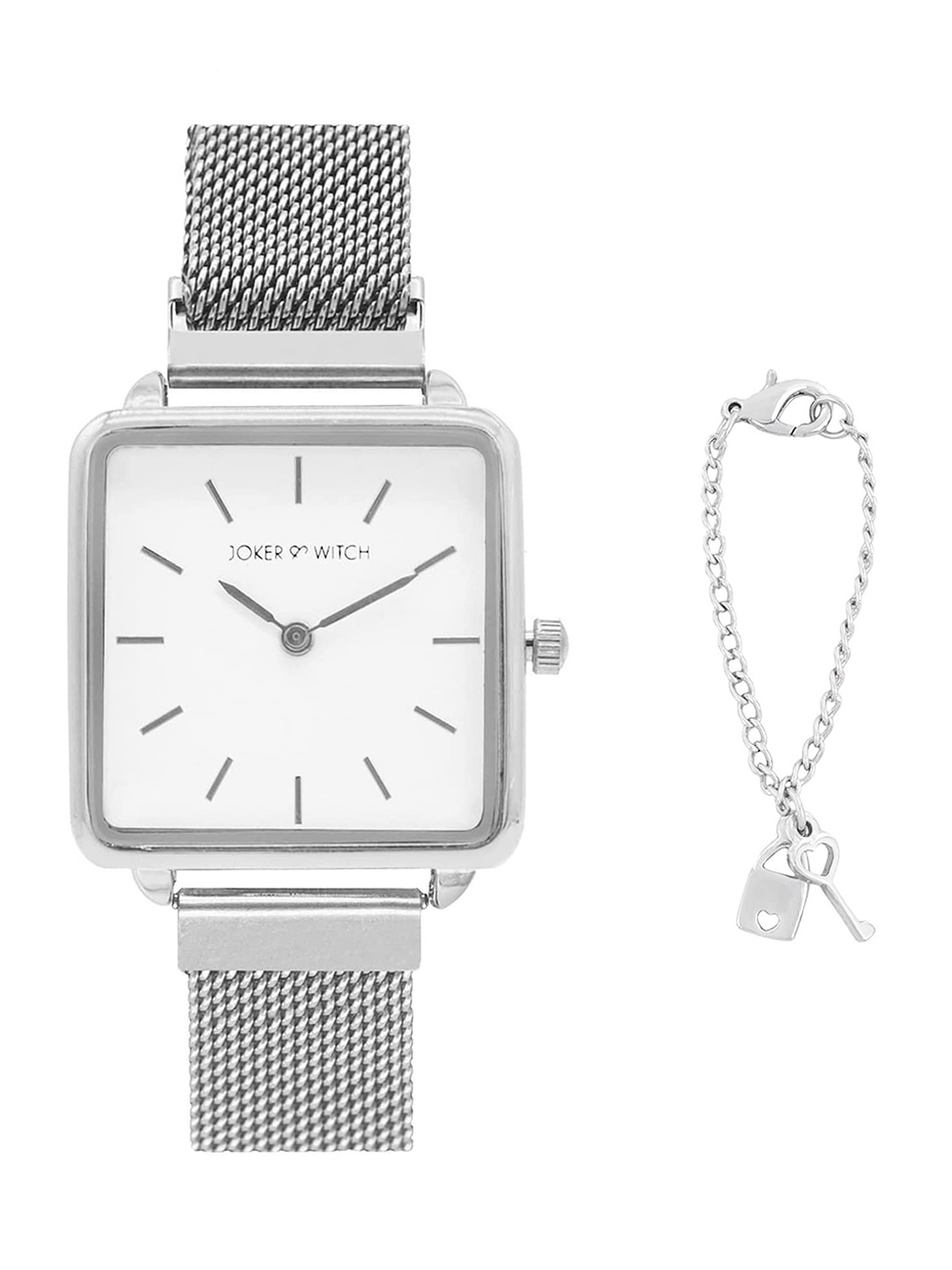 

JOKER & WITCH Women Analogue Gift Set JWWCSET24, Silver