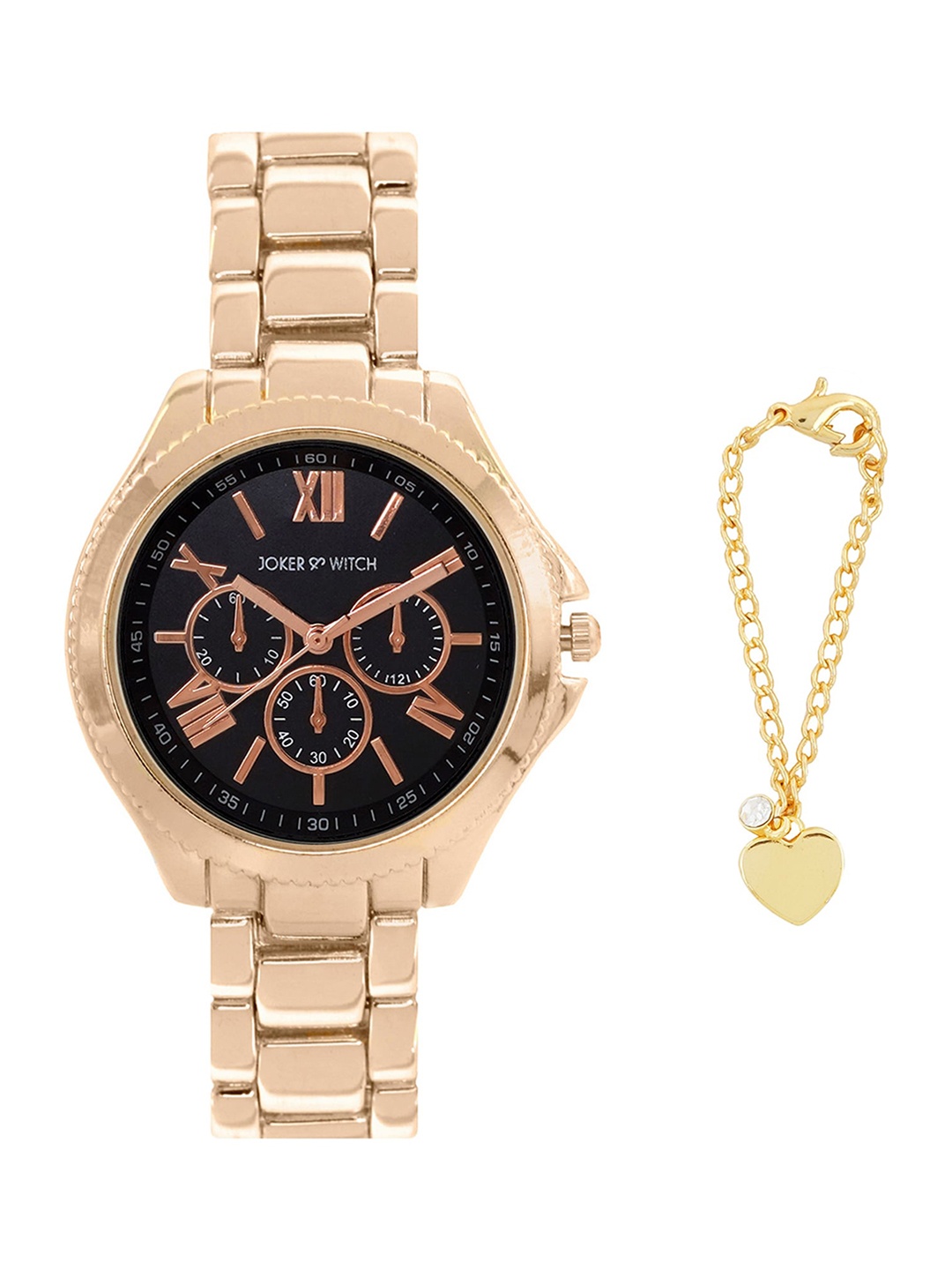 

JOKER & WITCH Women Watch Gift Set, Black