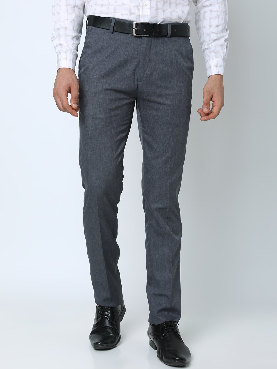 

INSPIRO Men Slim Fit Formal Trousers, Charcoal