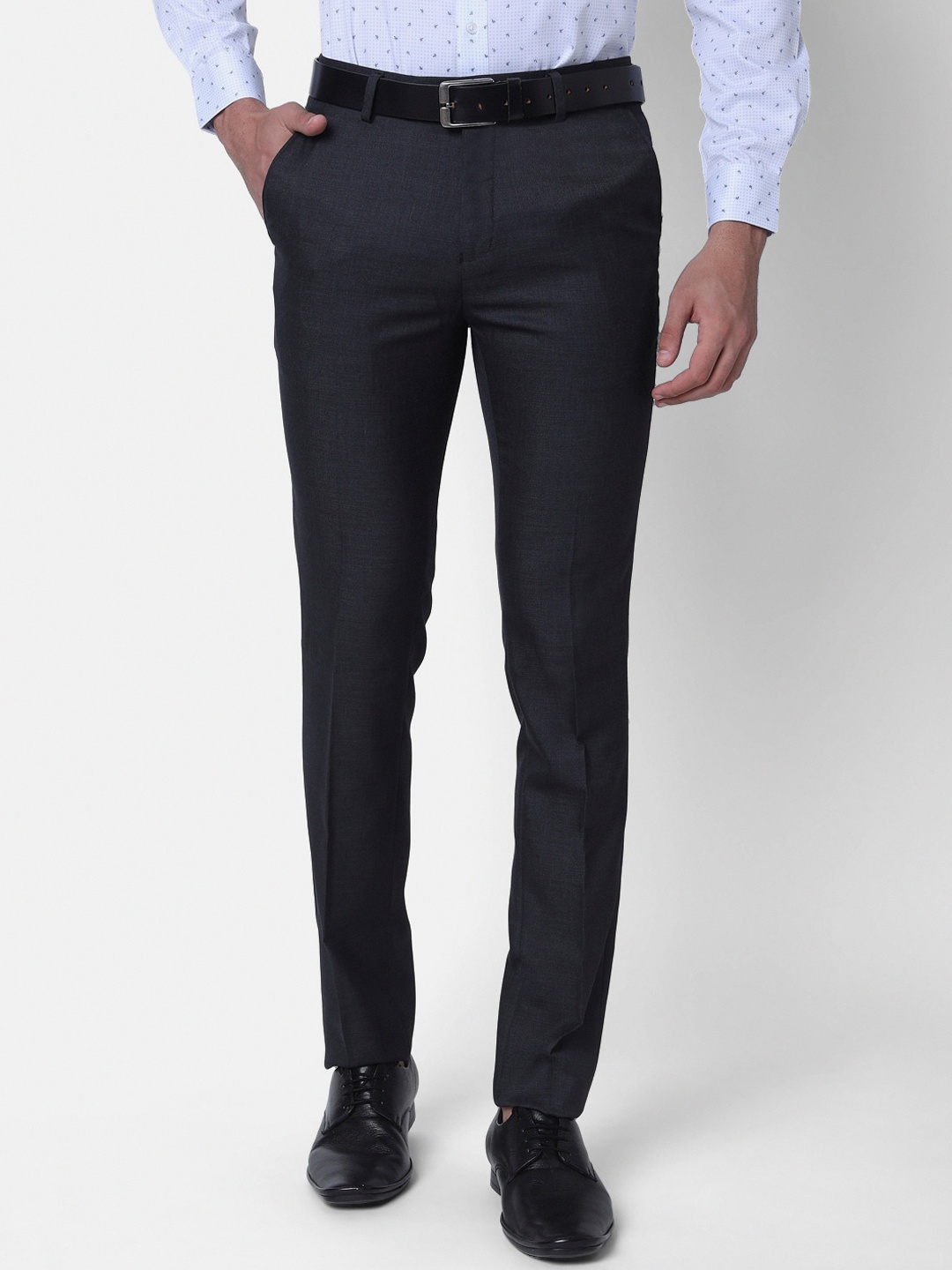 

INSPIRO Men Slim Fit Formal Trousers, Charcoal