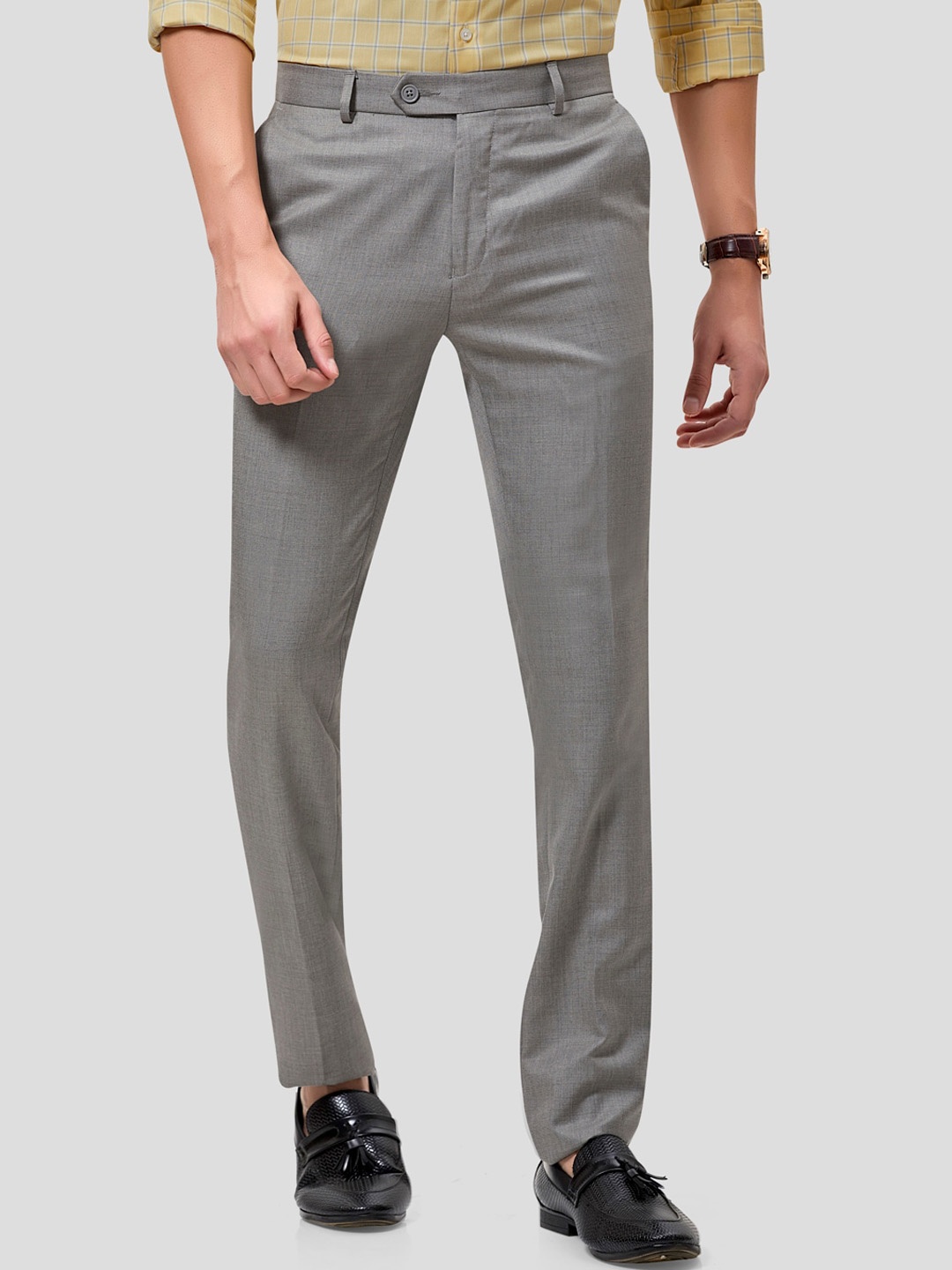 

INSPIRO Men Slim Fit Formal Trousers, Grey
