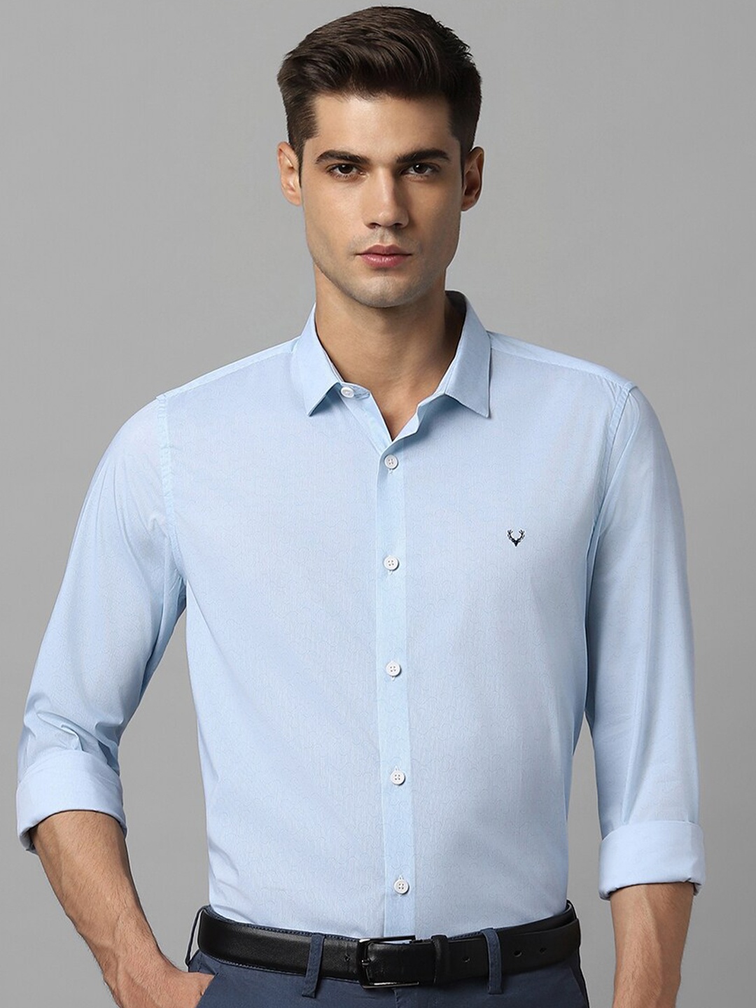 

Allen Solly Slim Fit Spread Collar Formal Shirt, Blue