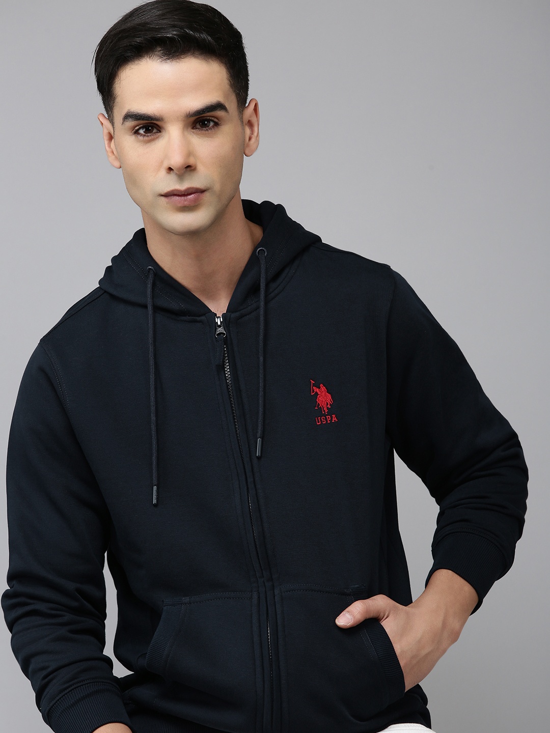 

U.S. Polo Assn. Hooded Sweatshirt, Navy blue