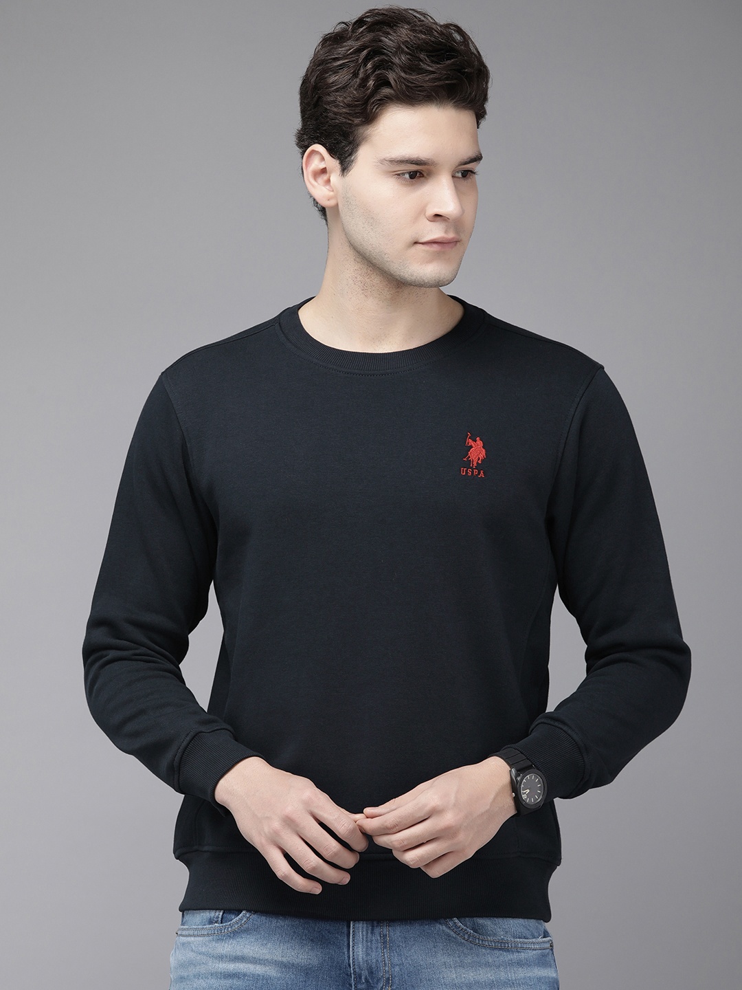 

U.S. Polo Assn. Round Neck Sweatshirt, Navy blue