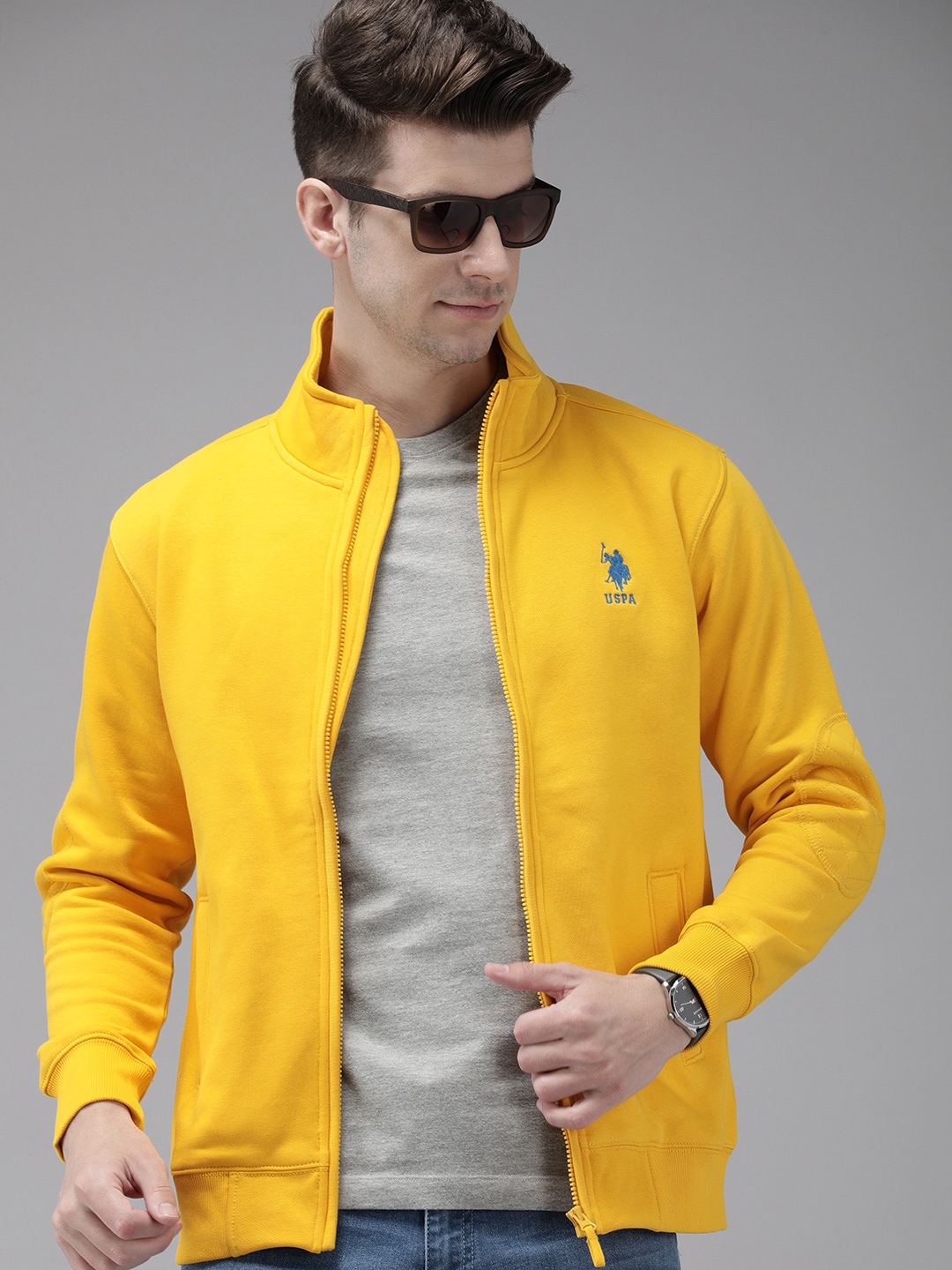 

U.S. Polo Assn. Mock Collar Sweatshirt, Yellow