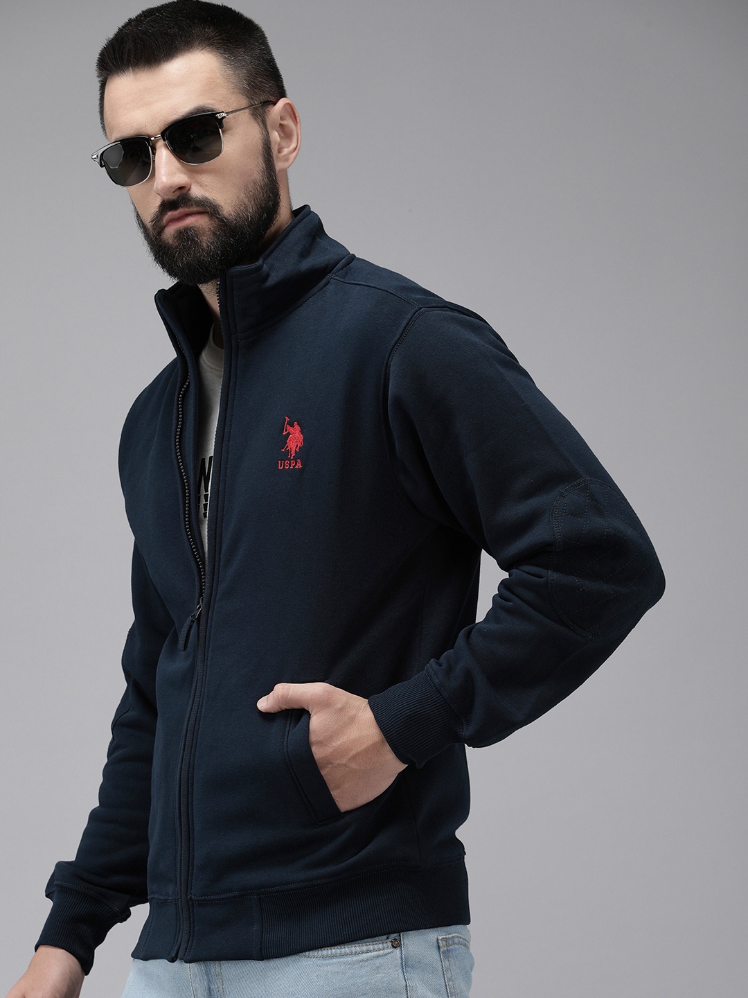 

U.S. Polo Assn. Mock Collar Sweatshirt, Navy blue