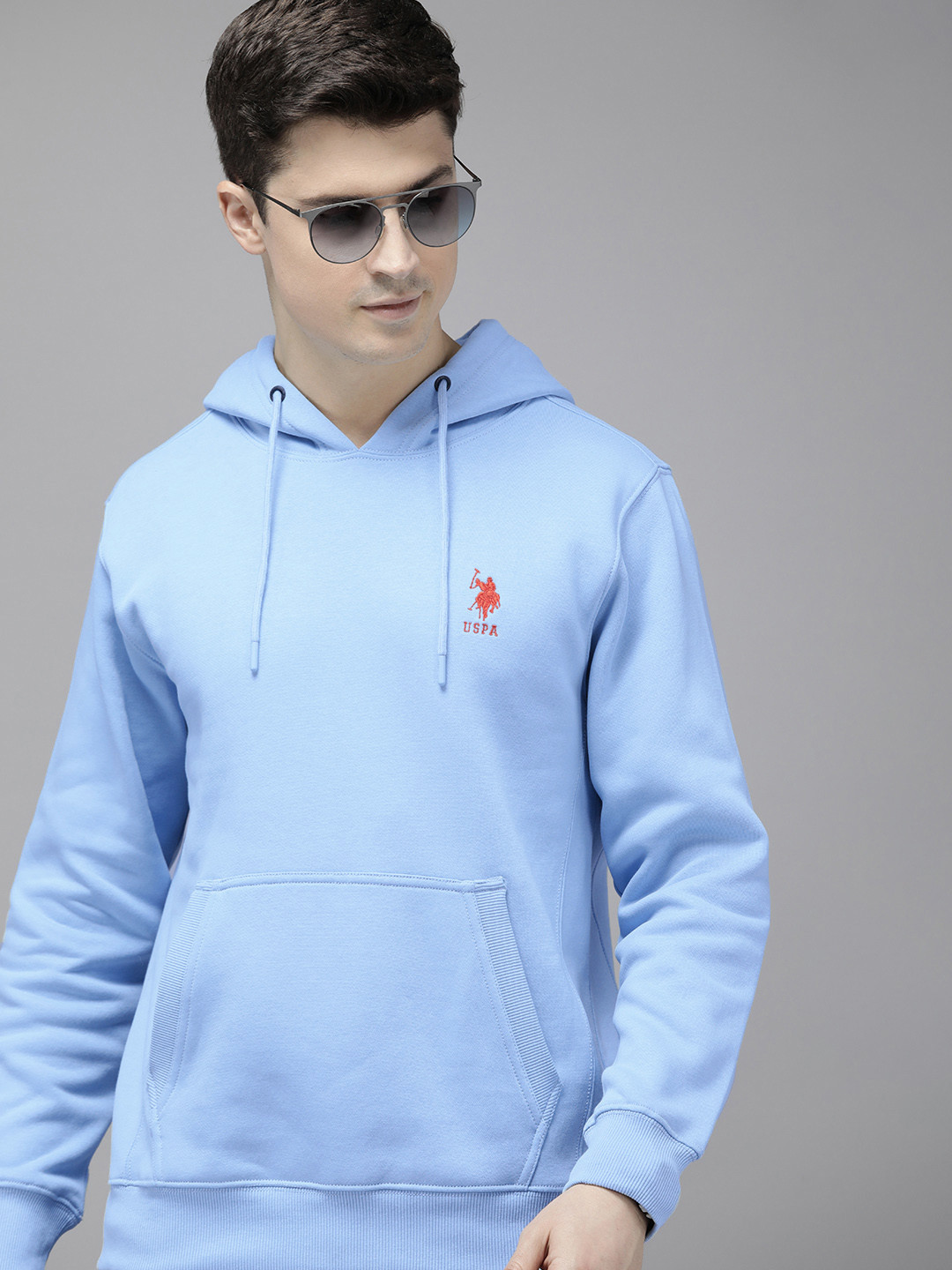 

U.S. Polo Assn. Hooded Pullover Sweatshirt, Blue