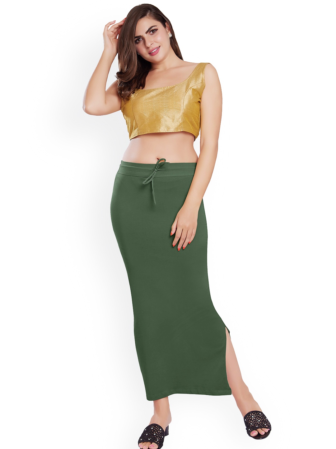 

Rani Saahiba High-Rise Saree Shapewear, Green