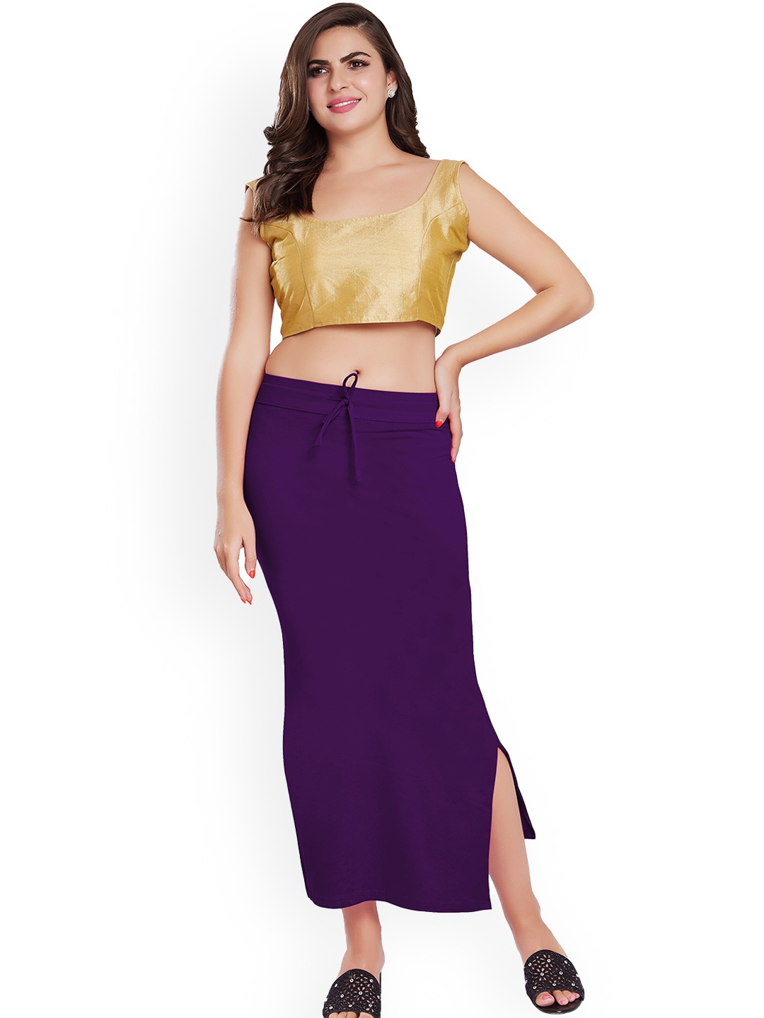 

Rani Saahiba Cotton Slim Fishcut Saree Shapewear, Lavender