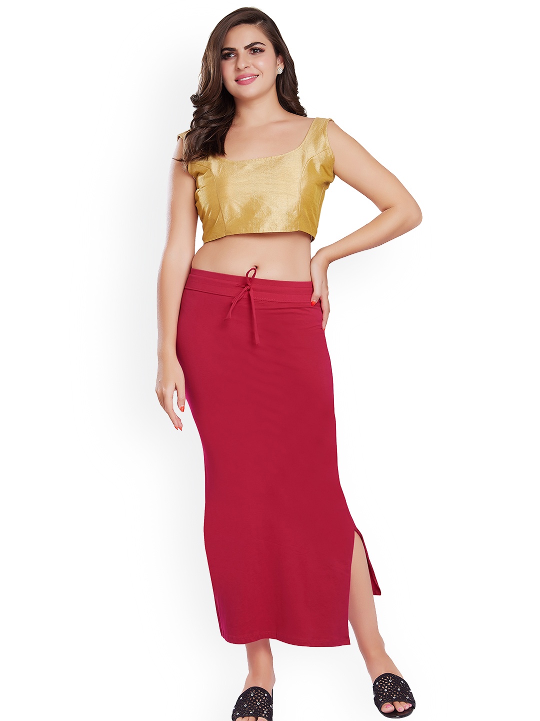 

Rani Saahiba Fish Cut Saree Shapewear, Pink