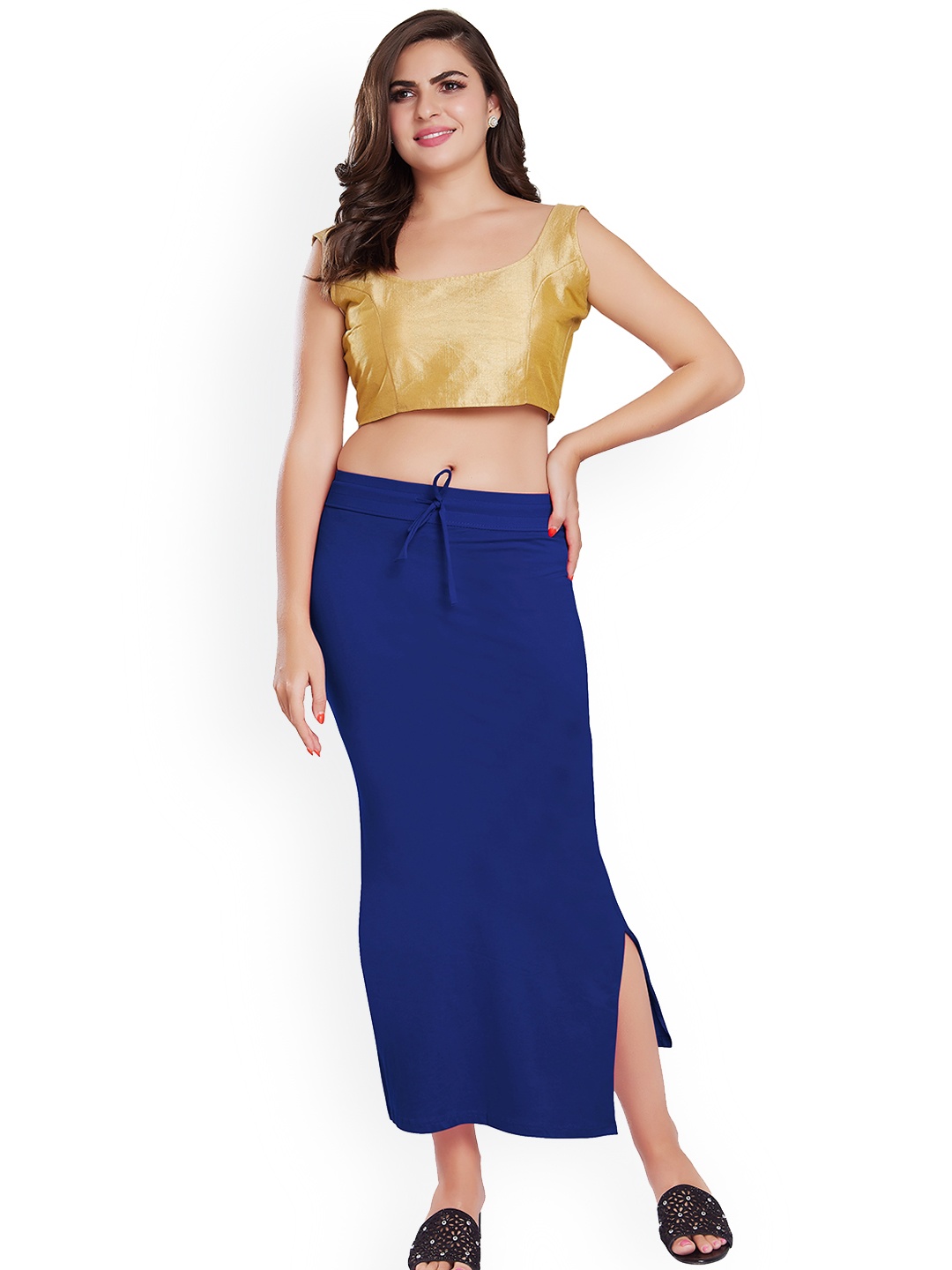 

Rani Saahiba Fish Cut Saree Shapewear, Blue