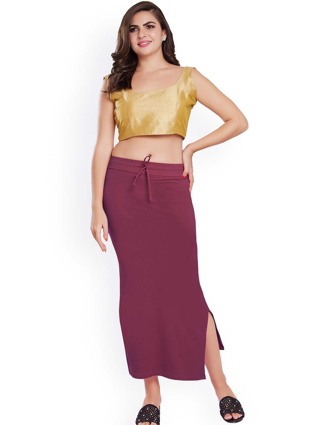 

Rani Saahiba Fish Cut Saree Shapewear, Purple