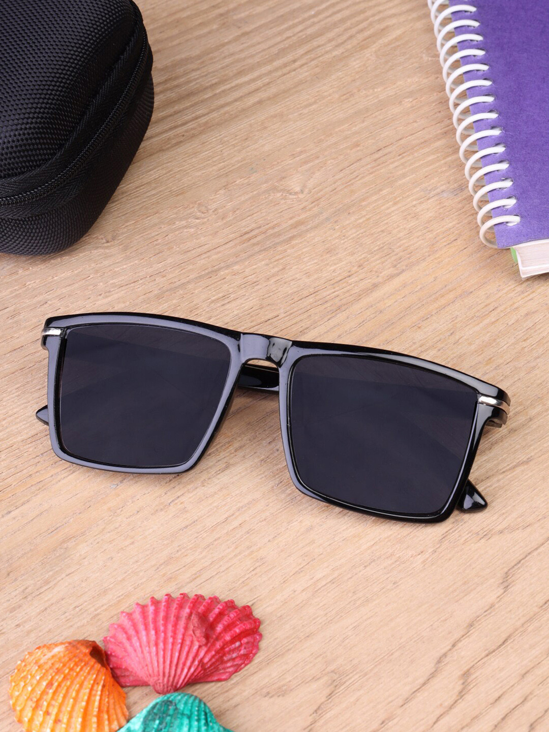 

Kastner Unisex Set of 2 Square Sunglasses with UV Protected Lens REL_CM2_SQRLINE_BLK-BR, Brown