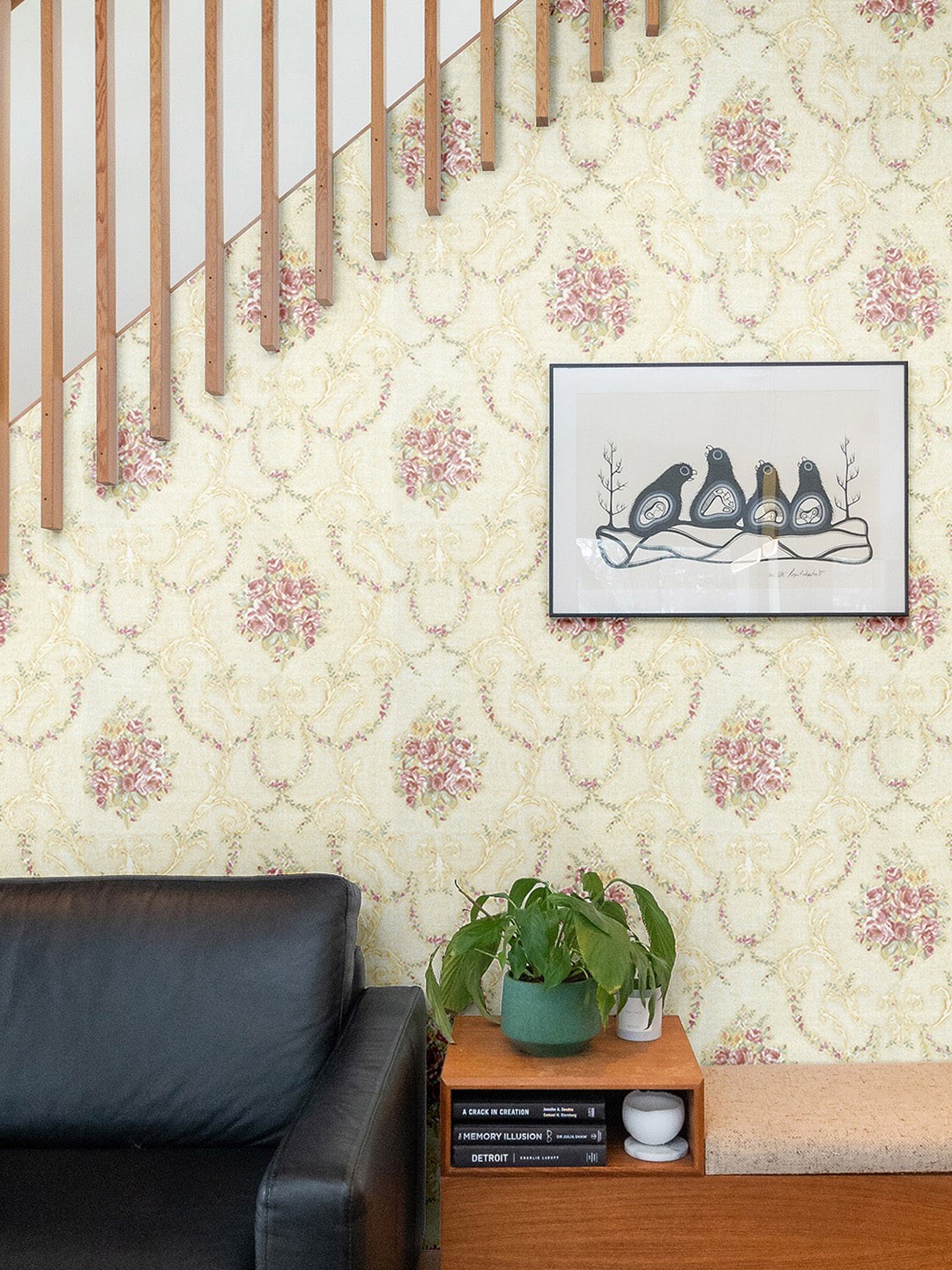 

Asian Paints Cream-Coloured Floral Paradise Printed Self Adhesive Wallpaper