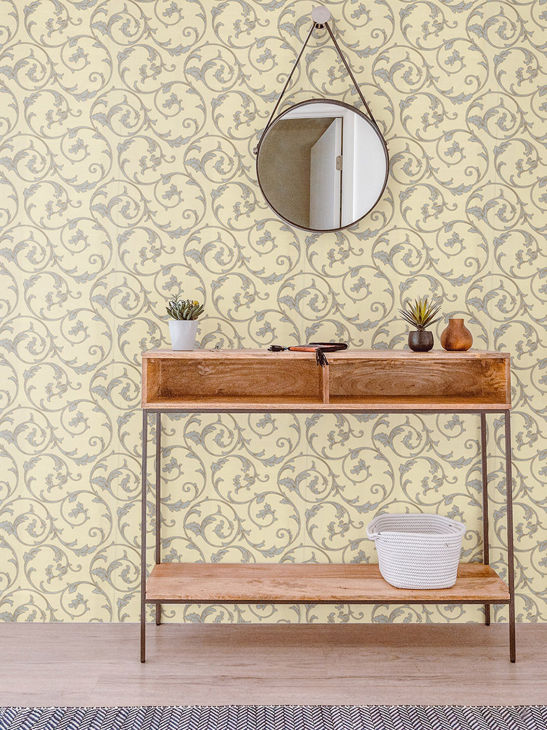 

Asian Paints ezyCR8 Self-Adhesive Peel & Stick Wallpaper (45 x 500 cm), Beige