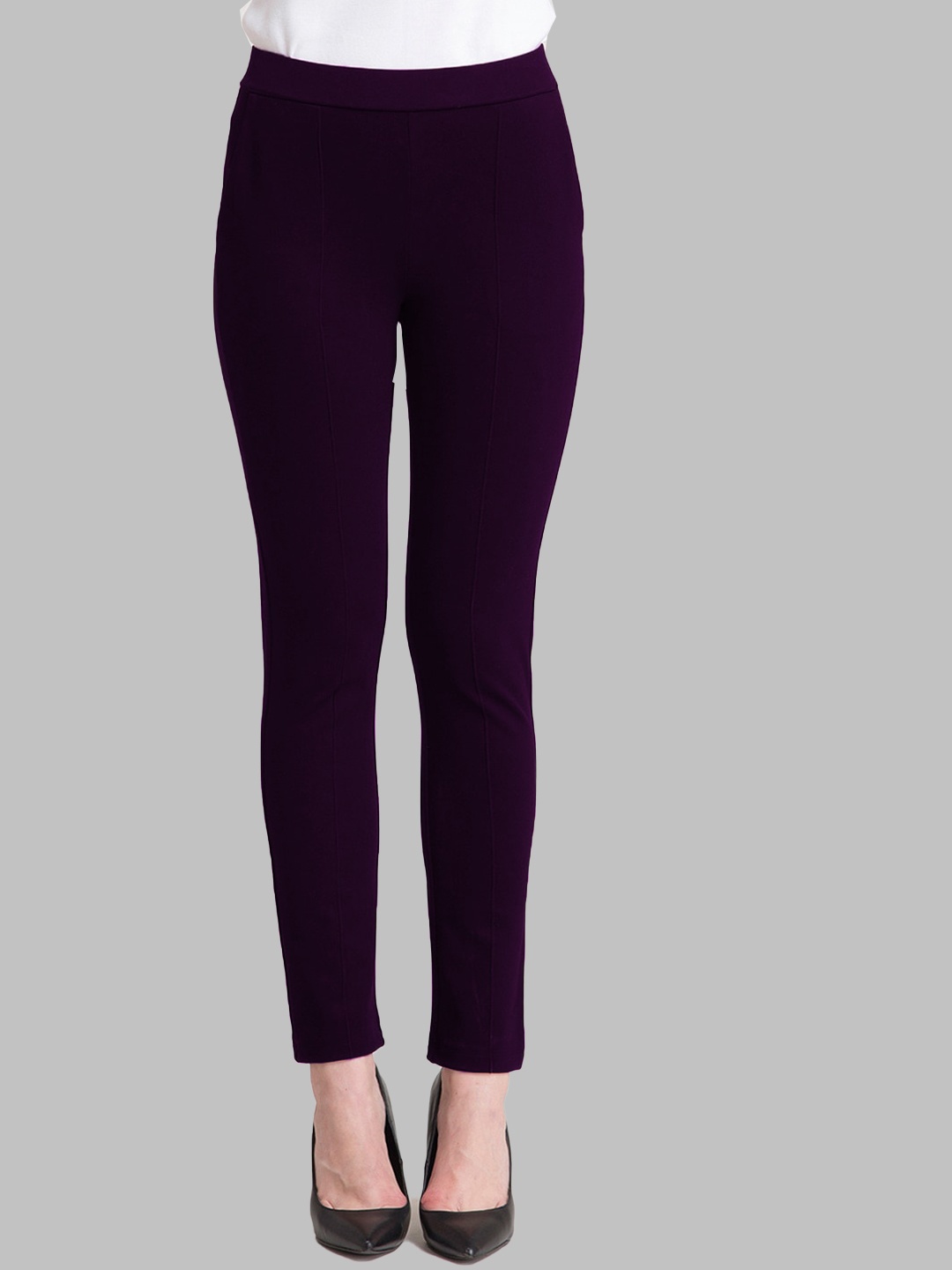 

WESTHOOD Smart High Rise Plain Regular Trousers, Purple
