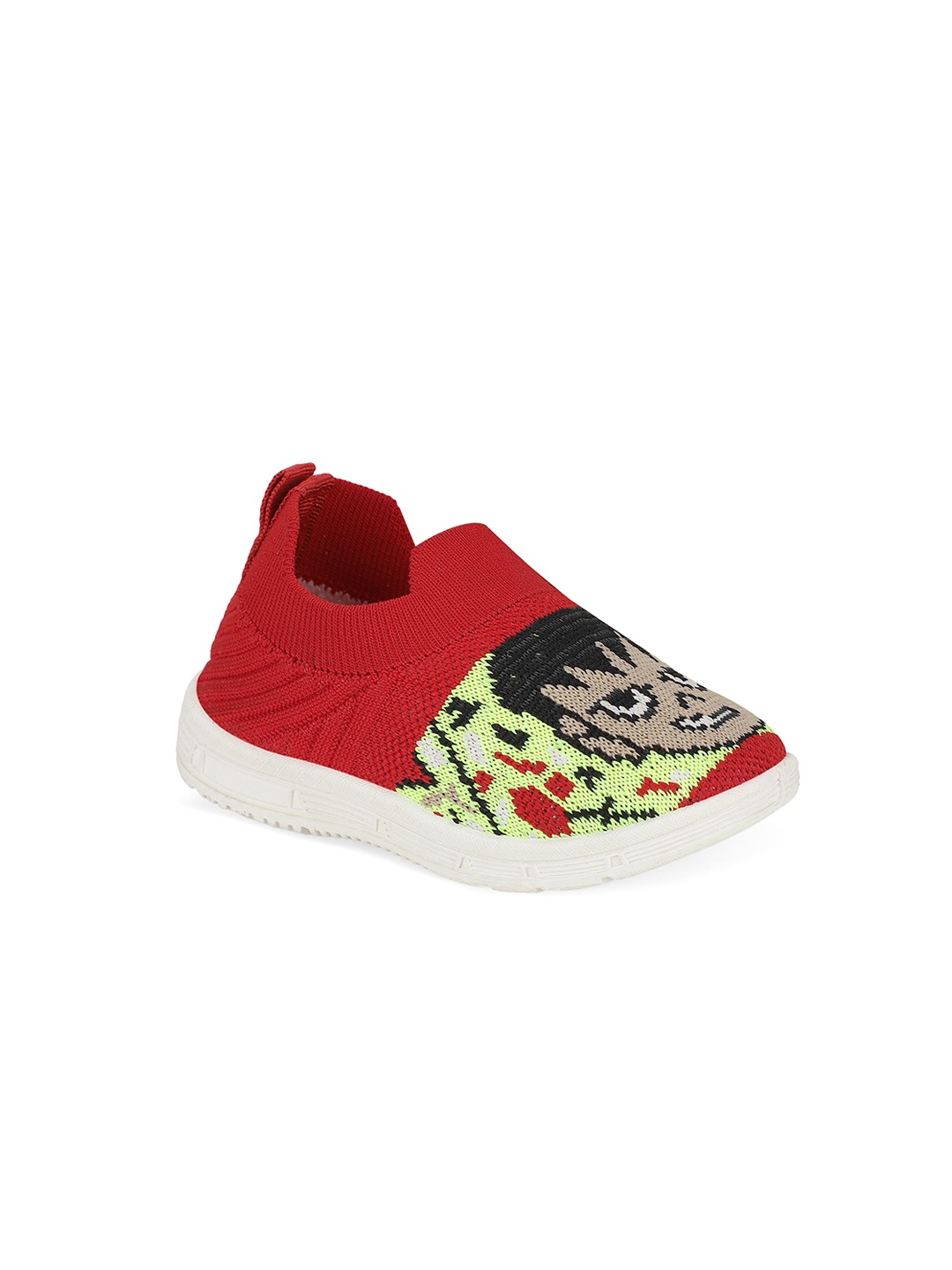 

NEOBABY Infants Printed Lightweight Musical Slip-On Sneakers, Red