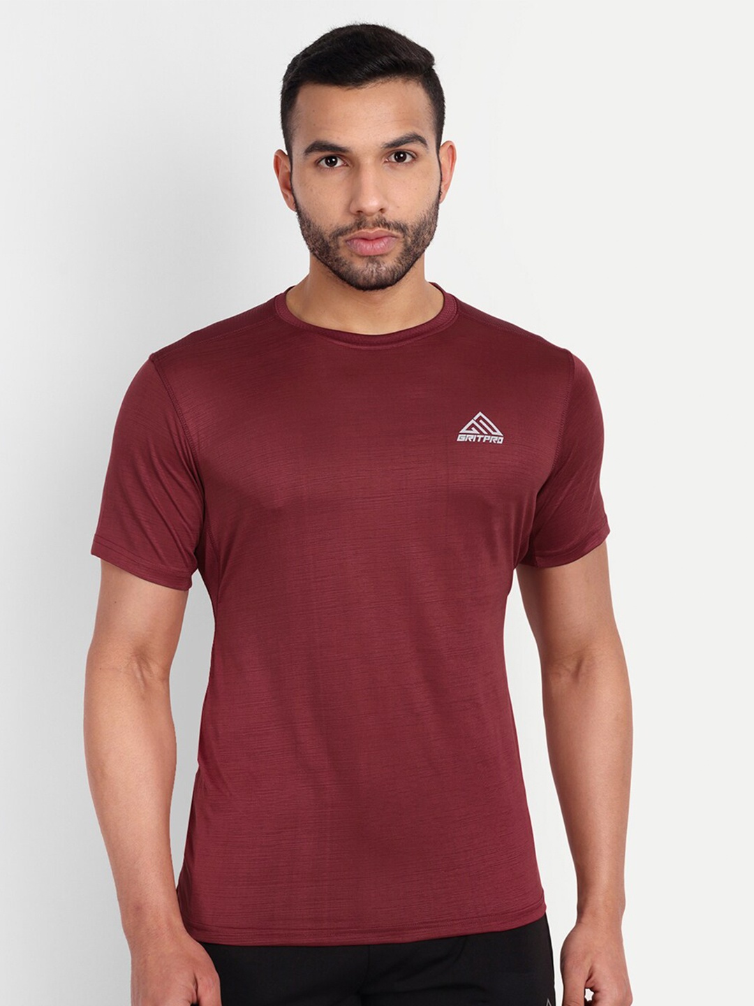 

GRITPRO Round Neck T-Shirt, Maroon