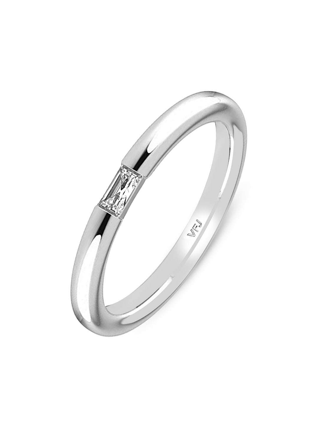 

Vighnaharta Rhodium-Plated CZ-Studded Adjustable Ring, Silver