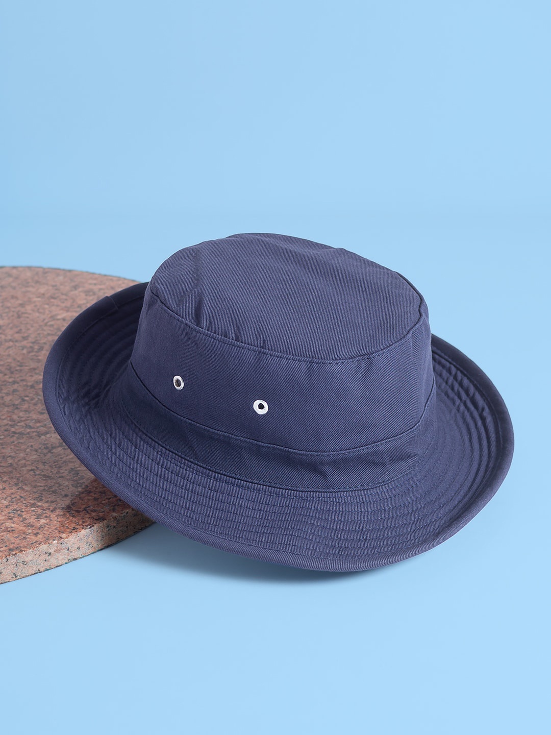

Golden Peacock Men Solid Cotton Sun Hat, Blue