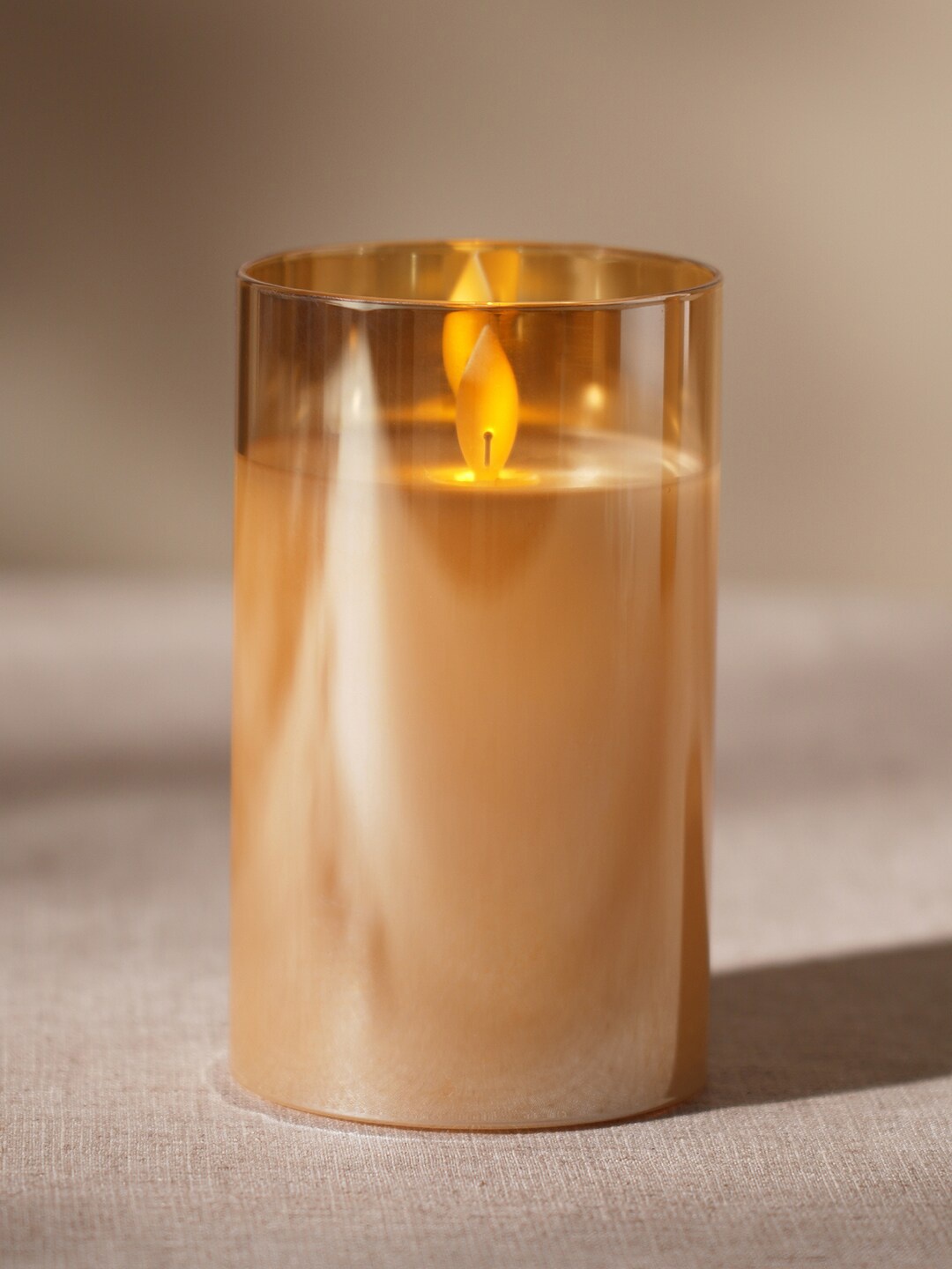 

Pure Home and Living Beige LED Flickering Flame Candle