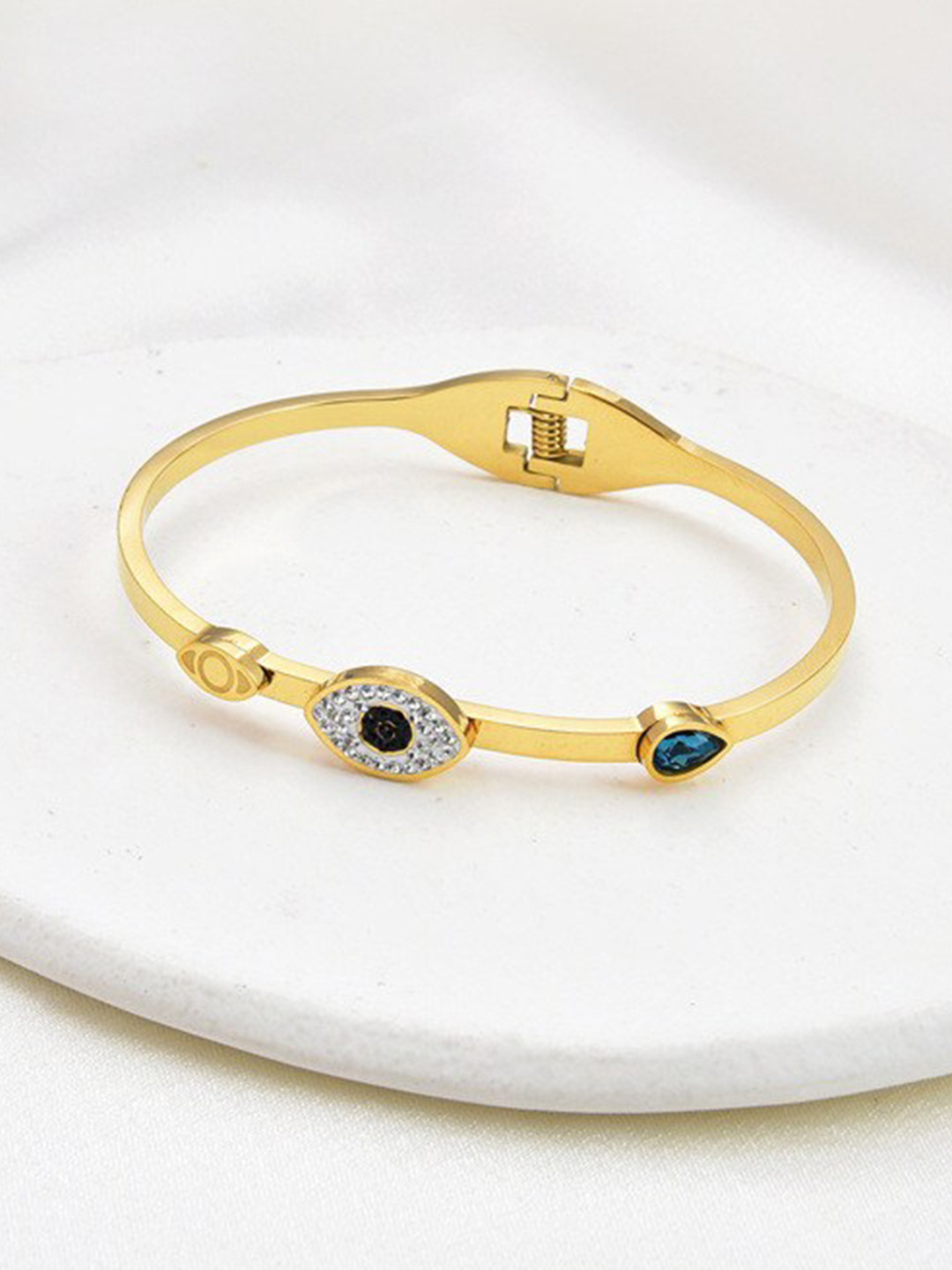 

MYKI Cubic Zirconia Gold-Plated Kada Bracelet