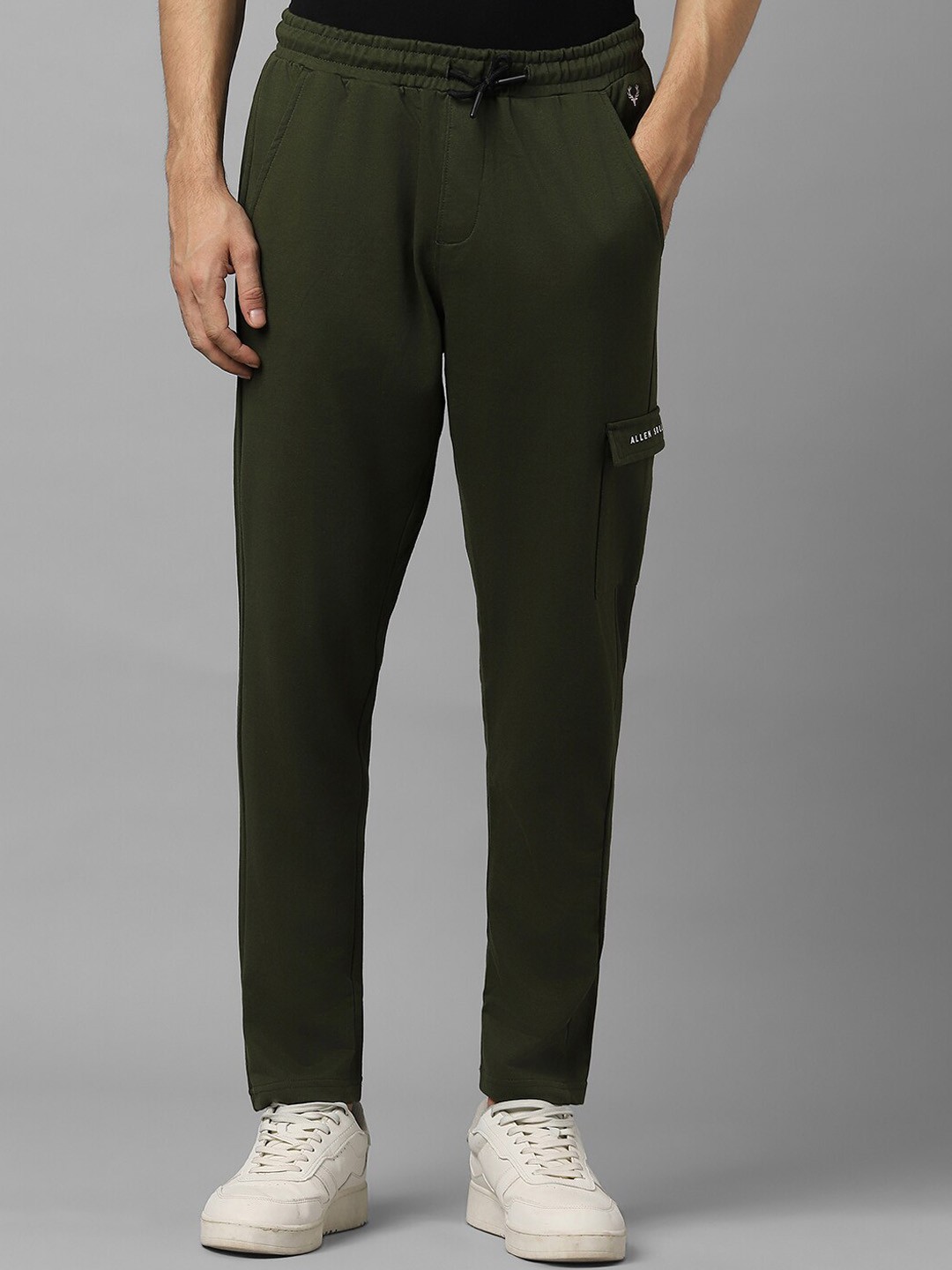 

Allen Solly Men Regular Fit Mid-Rise Track Pants, Green