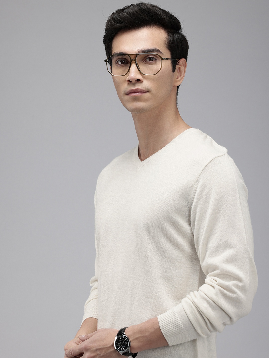 

Park Avenue Slim Fit Pullover Sweater, White