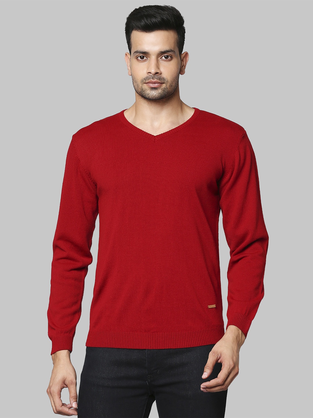 

Park Avenue V-Neck Pullover Sweater, Red