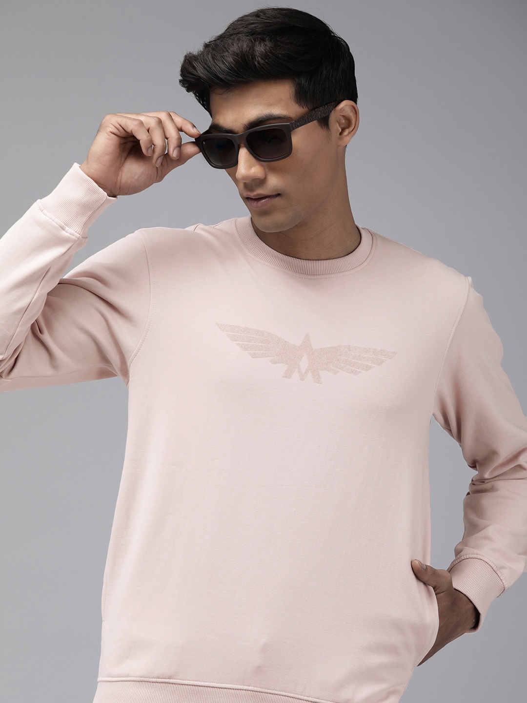 

Park Avenue Brand Logo Printed Long Sleeves Sweatshirt, Mauve