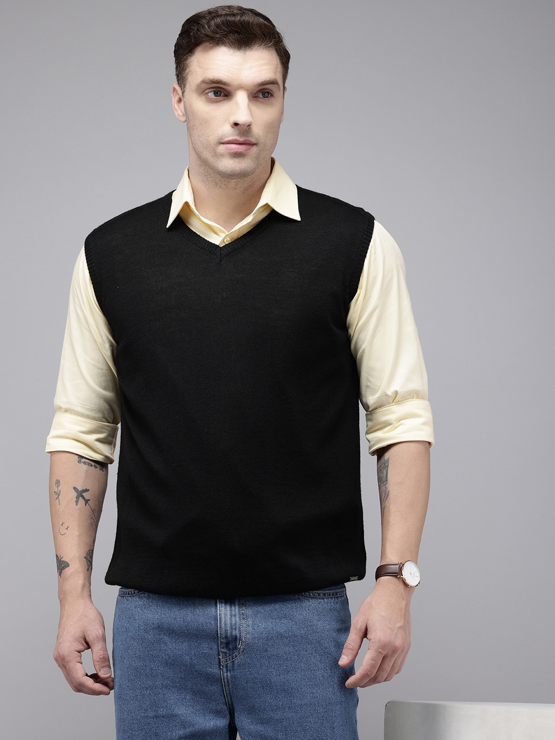 

Park Avenue V-Neck Slim Fit Pullover, Black