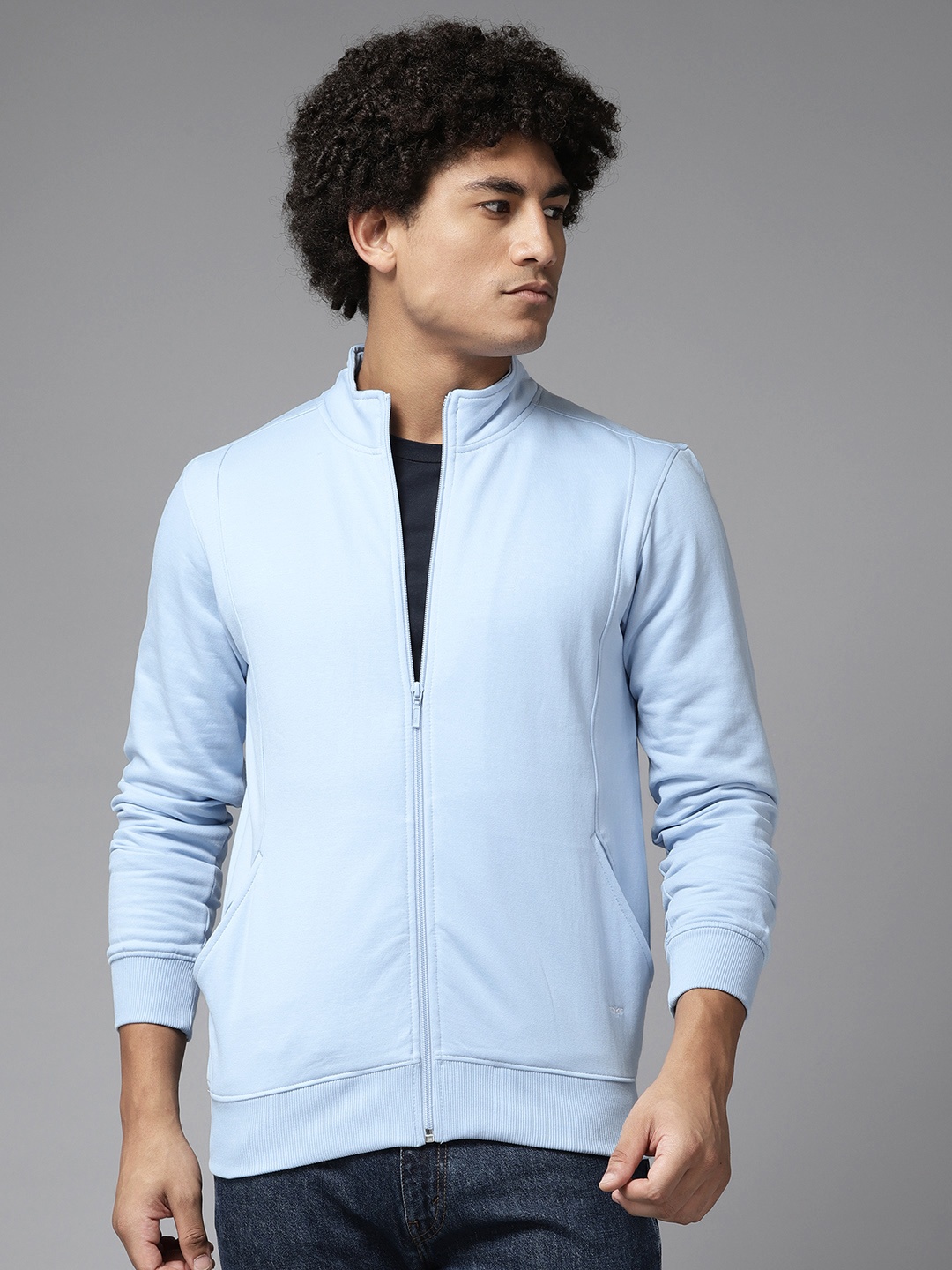 

Park Avenue Men Solid Sweatshirt, Blue