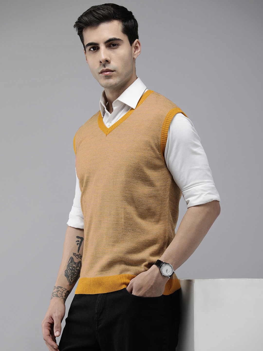 

Park Avenue Men Sweater Vest, Yellow