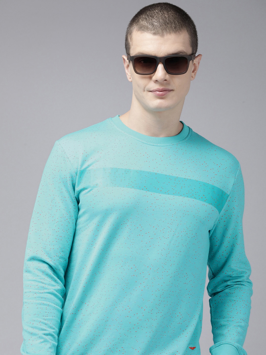 

Park Avenue Conversational Printed Long Sleeves Sweatshirt, Blue