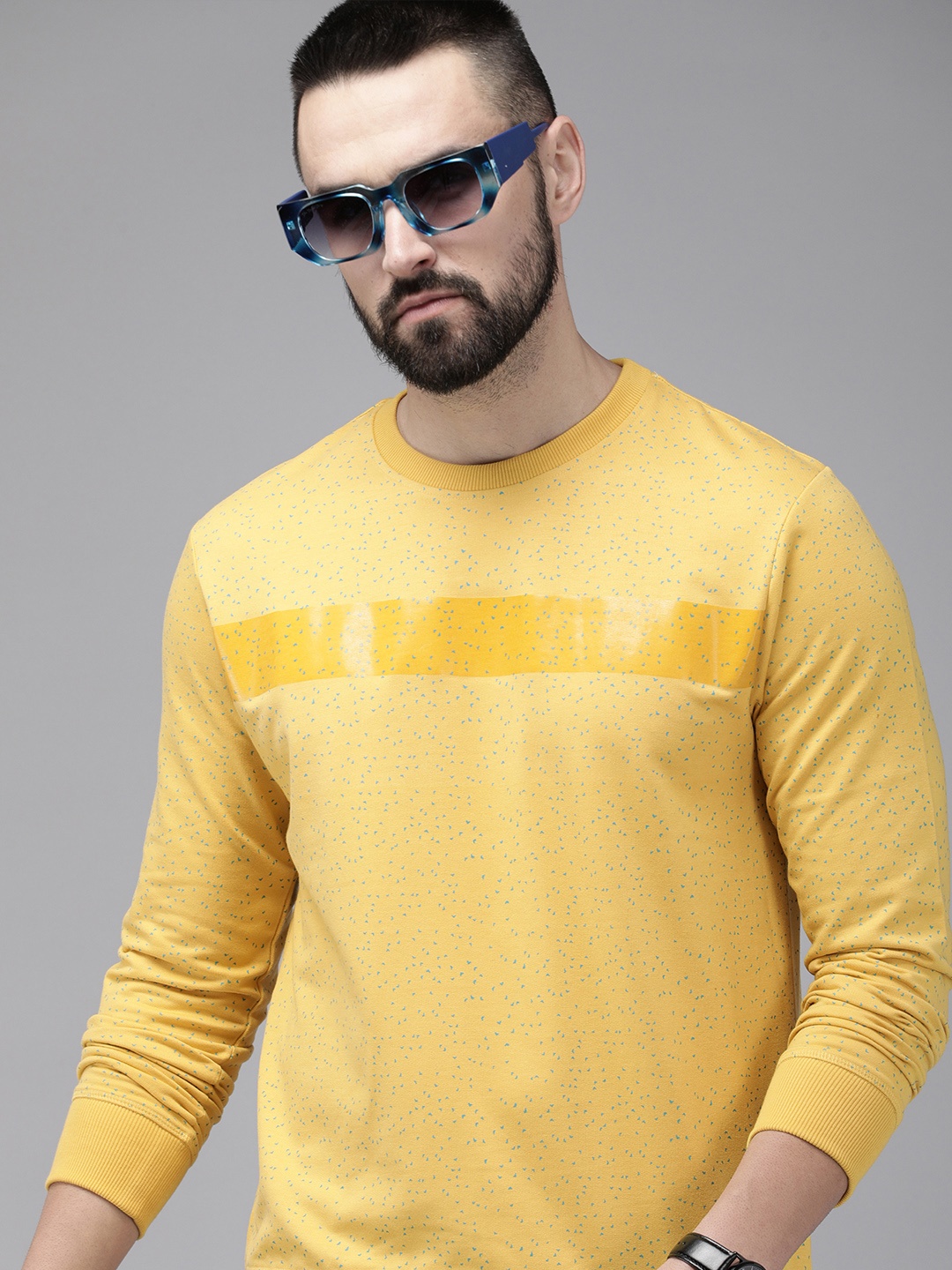 

Park Avenue Conversational Printed Sweatshirt, Yellow