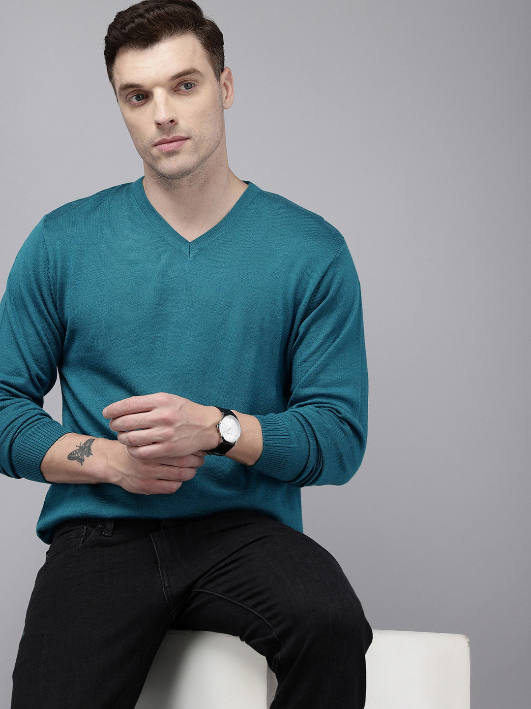 

Park Avenue V-Neck Pullover Sweater, Green
