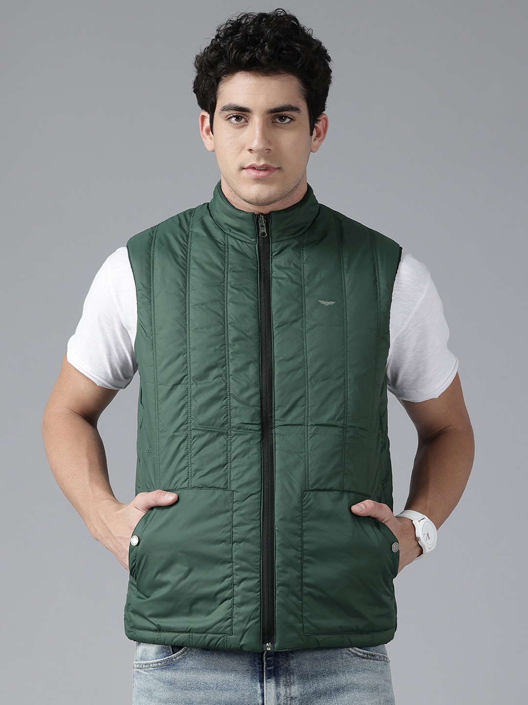 

Park Avenue Padded Reversible Gilet Jacket, Green