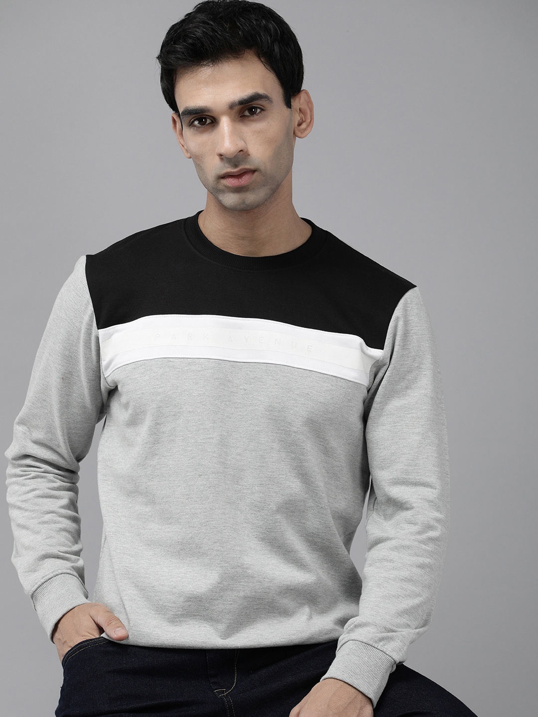 

Park Avenue Long Sleeves Colourblocked Sweatshirt, Grey