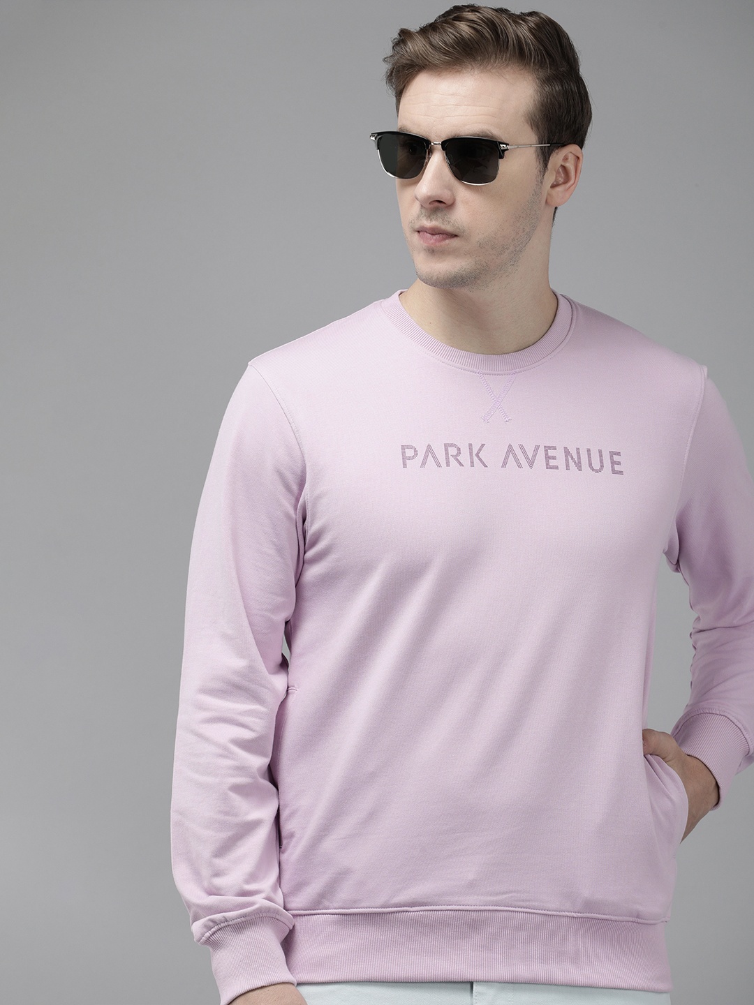 

Park Avenue Long Sleeves Brand Logo Printed Sweatshirt, Lavender