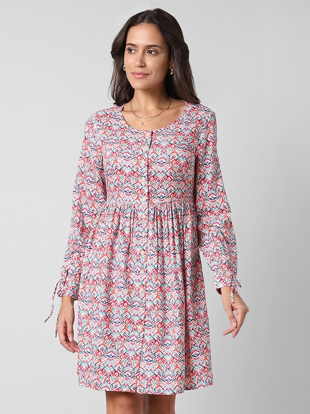 

Pantaloons Floral Printed Fit & Flare Dress, Multi