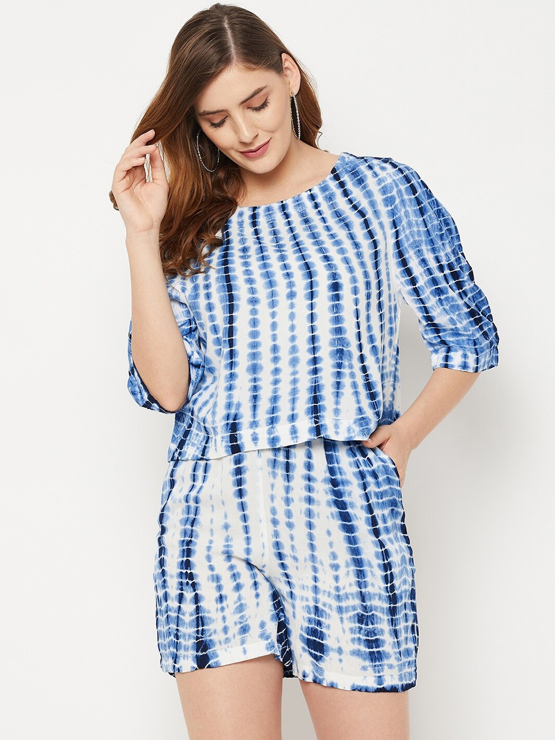 

BAESD Women Tie & Dye Co-Ords, Blue