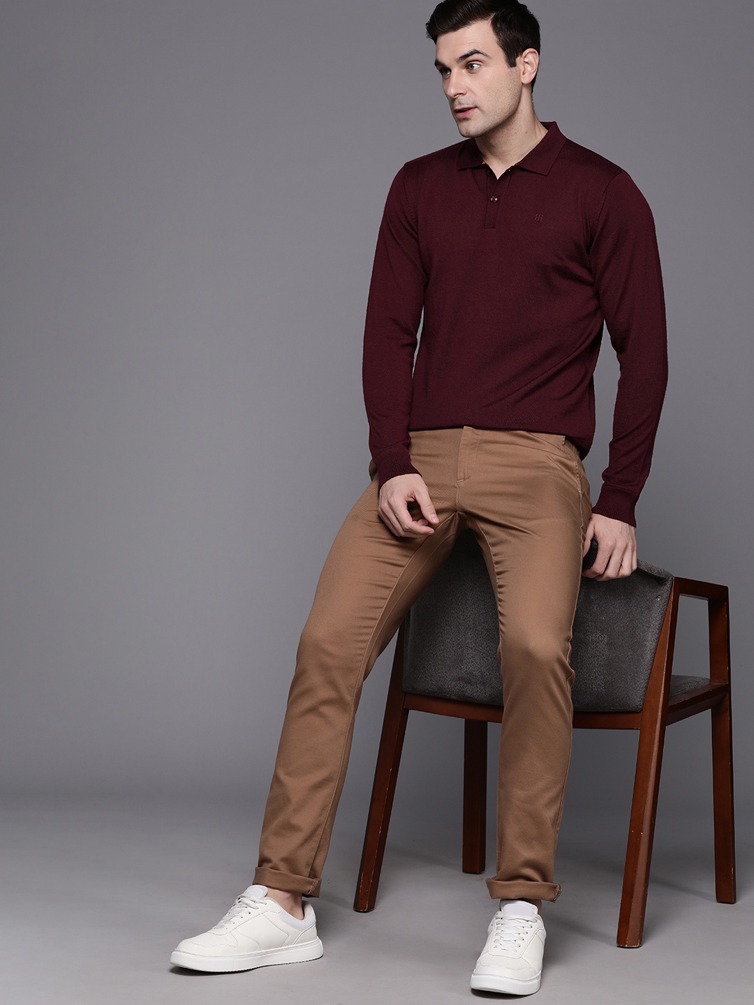 

Raymond Polo Neck Smart Casual Pullover, Maroon