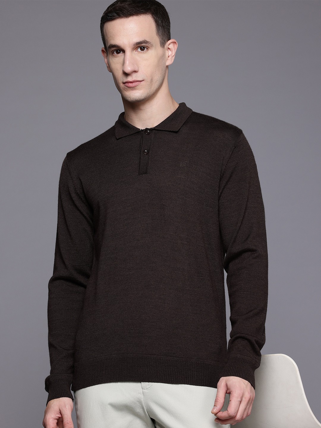 

Raymond Polo Neck Pullover Sweater, Brown