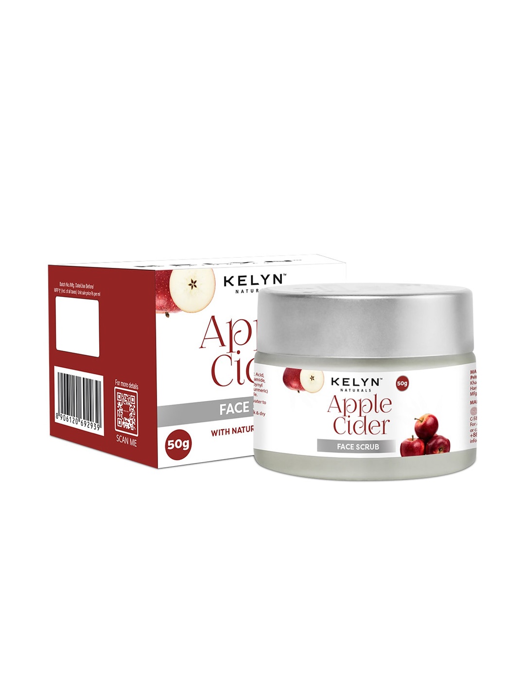 

KELYN Natural Apple Cider Dead Skin Cells Removal Face Scrub - 50 g, Red