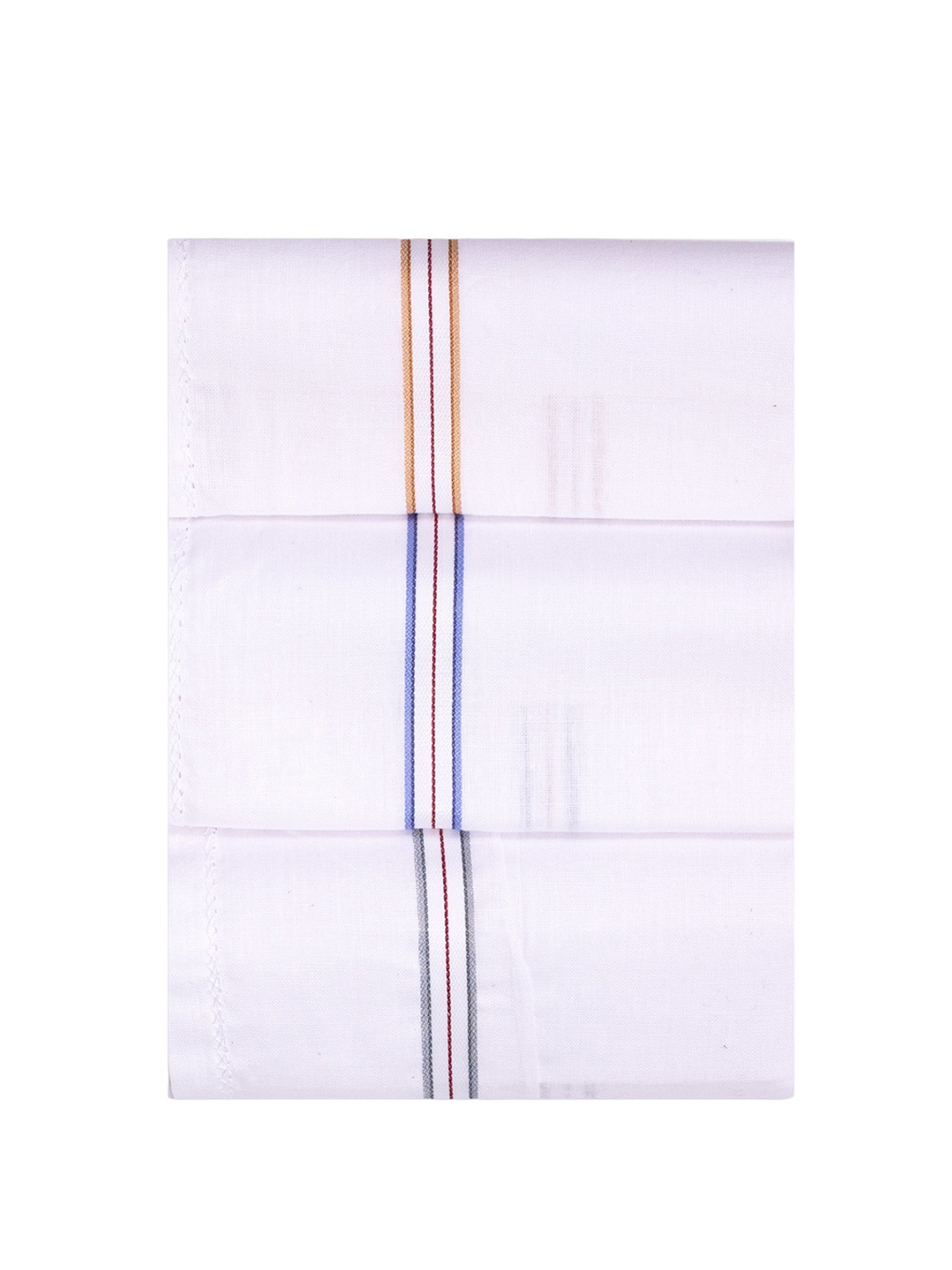 

RC. ROYAL CLASS Men Pack Of 3 Self-Design Pure Cotton Handkerchief, White
