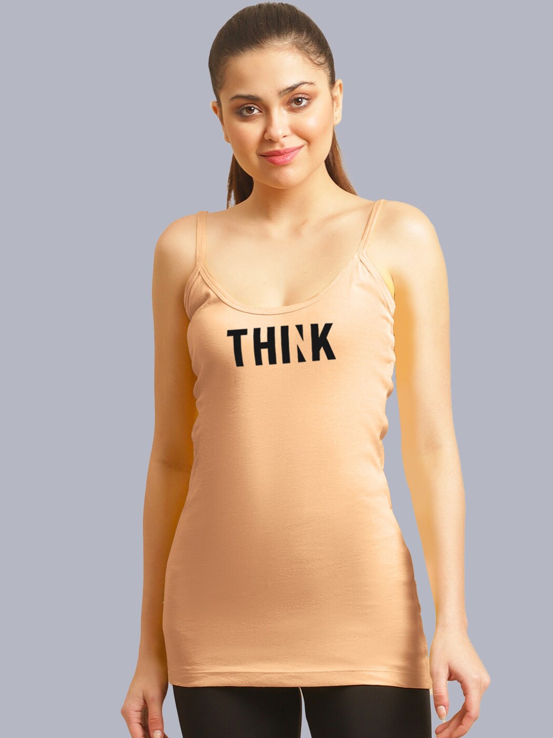 

FBAR Printed Skin Friendly Cotton Camisoles, Beige