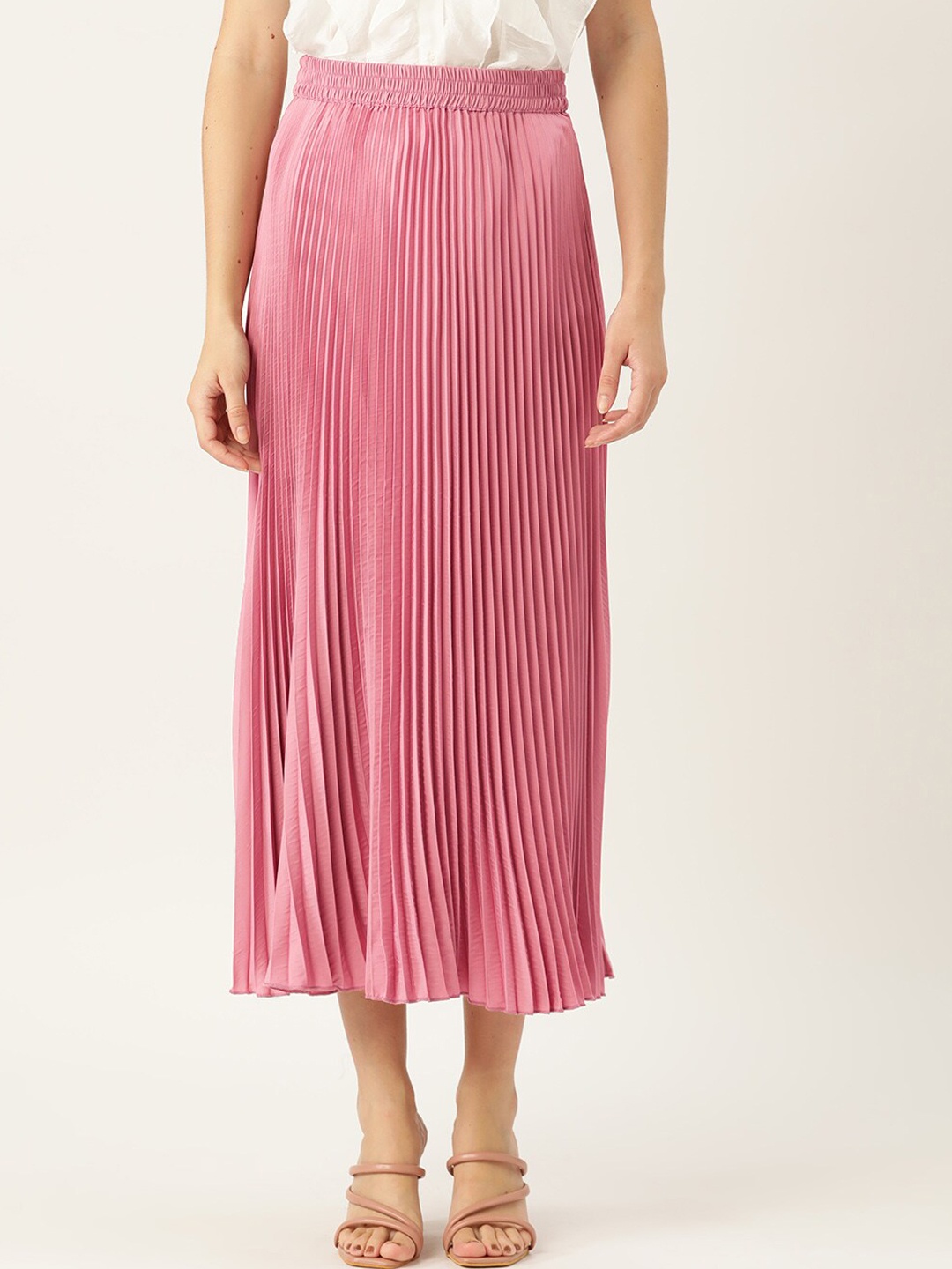 

Chemistry Accordion Pleated Midi Skirt, Pink