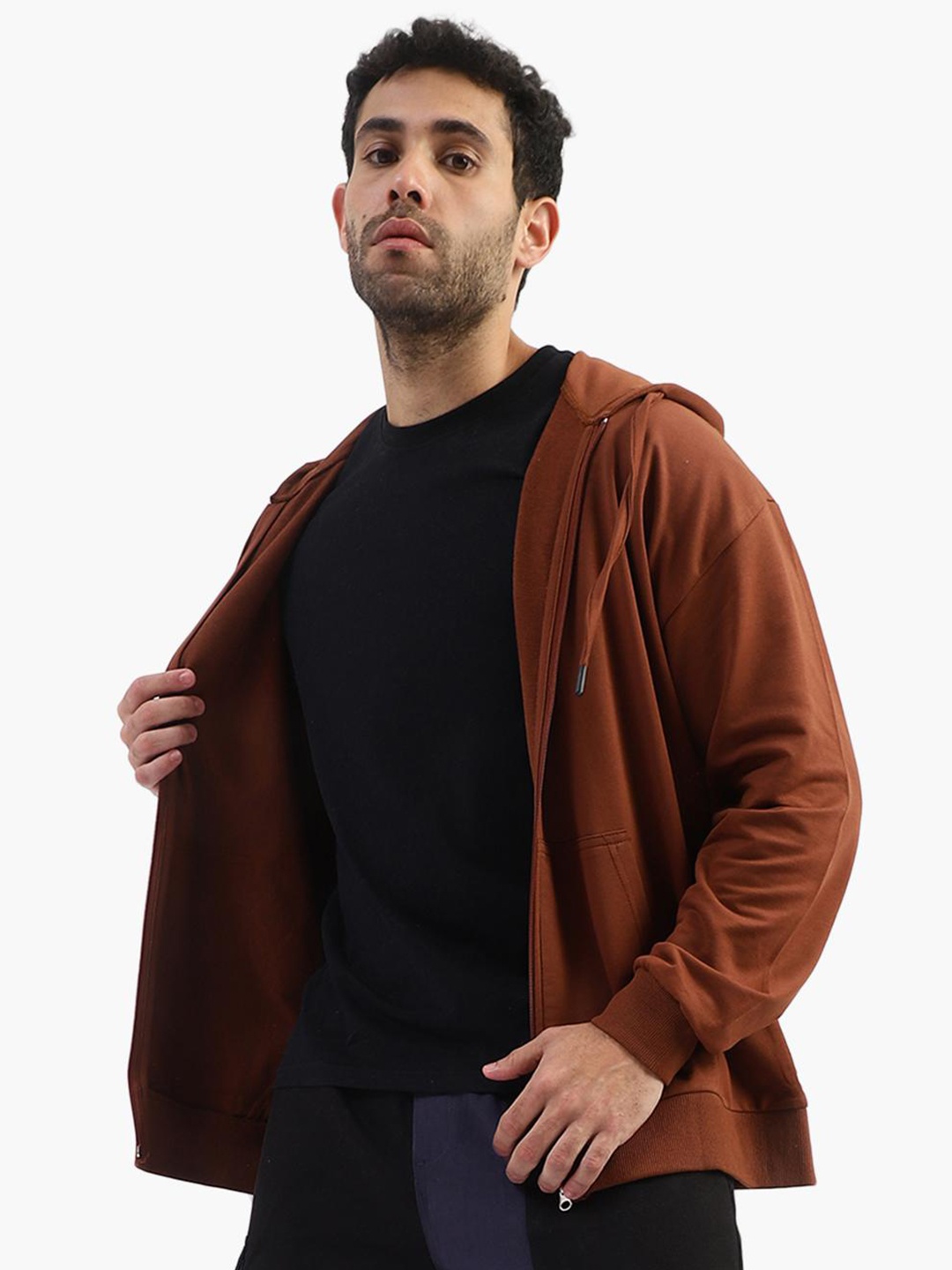 

Virgio Hooded Cotton Sweatshirt, Brown
